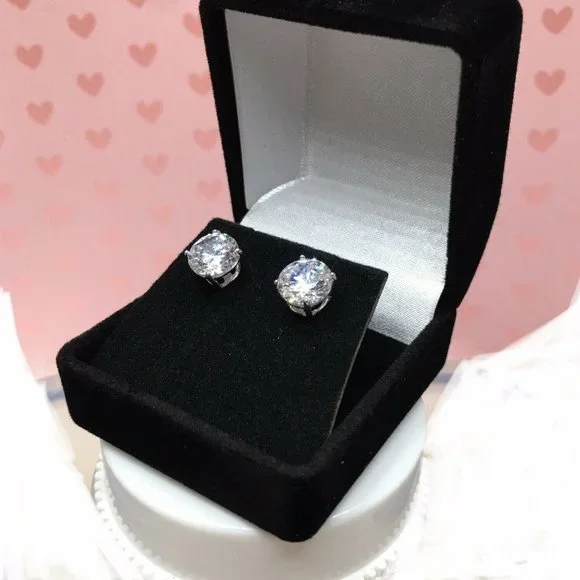 4 CT VVS DIAMOND STUD EARRINGS! 14K! NEW - Picture 2 of 5